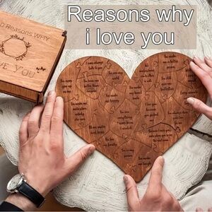 Wooden Heart Puzzle Gift